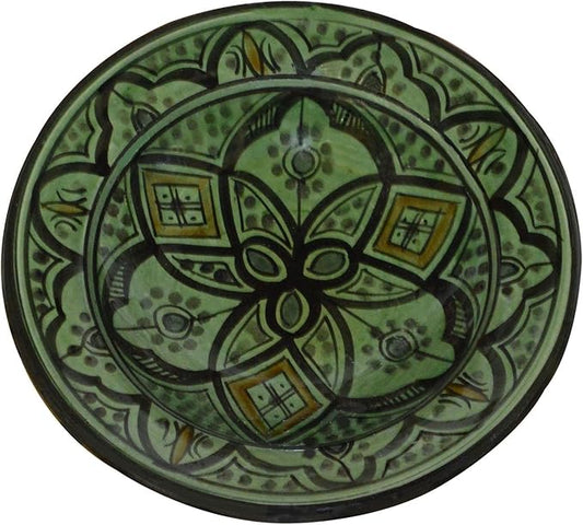 Ceramic Plates Moroccan Handmade Appetizer Tapas Serving Decorative 8 inches Round