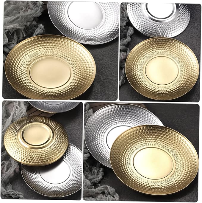 LIFKOME Stainless Steel Fruit Tray Multi-functional Serving Platter for Bbq Snacks Desserts