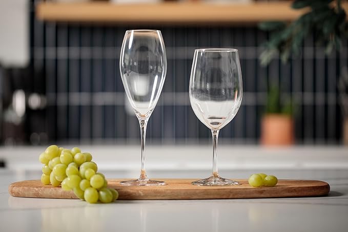 Demi Giant Wine Glass - Premium Crystal Wine Glasses Set of 2 - Fits Entire 750 ml Bottle