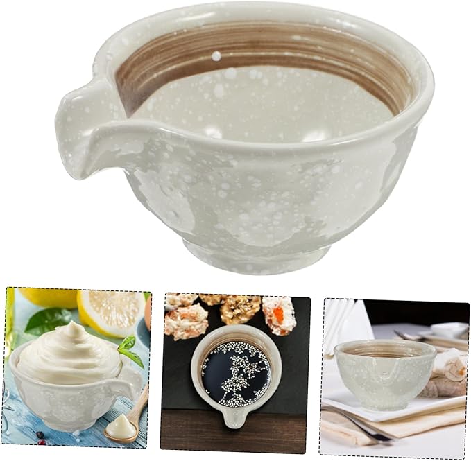 DECHOUS Ceramic Dipping Sauce Dish Mini Appetizer Plate Japanese Soy Sauce Bowl Small Condiment Plate for Dipping Kitchen Tableware for Serving for Sushi and BBQ