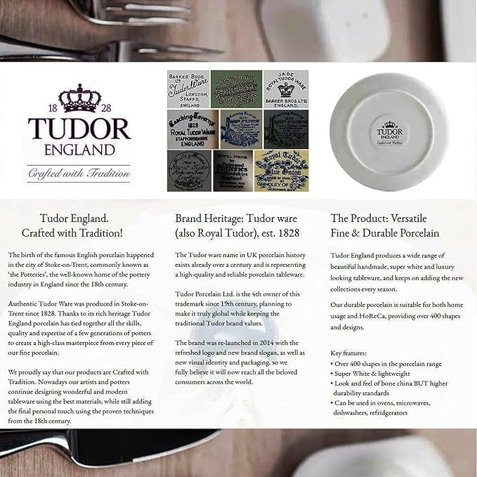 TUDOR Royal Collection 12-Piece Round Porcelain Dinnerware Set, Service for 4 with Dinner Plates, Bowls, and Salad Plates, Aster Pink Red Floral Design, High Gloss Finish, Durable & Premium Quality