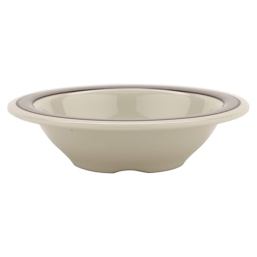 GET B-454-CA Melamine Narrow Rim Fruit/Dessert Bowl, 4.5 Ounce, Diamond Cambridge (Set of 12)