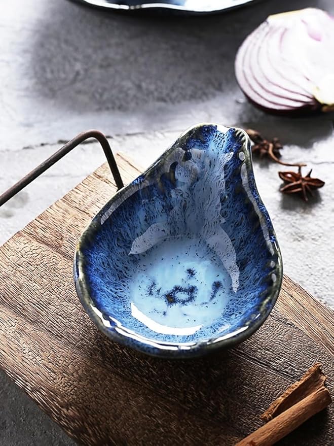 Dessert Plate Nordic Snack Dish Ceramic Sauce Dish Vinegar Dish Household Cold Dish Suitable for Snacks Appetizers Family Restaurant Plates (A One Size)