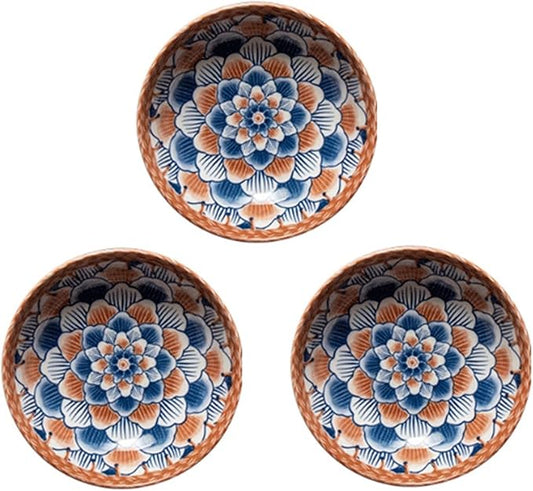 Appetizer Bowls Japanese Style Ceramic Dipping Bowls, Seasoning Dishes,Snack Plates, Applicability to Sushi, Soy Sauce, Dessert, Fruit and More. Salad Bowls (Color : 1)