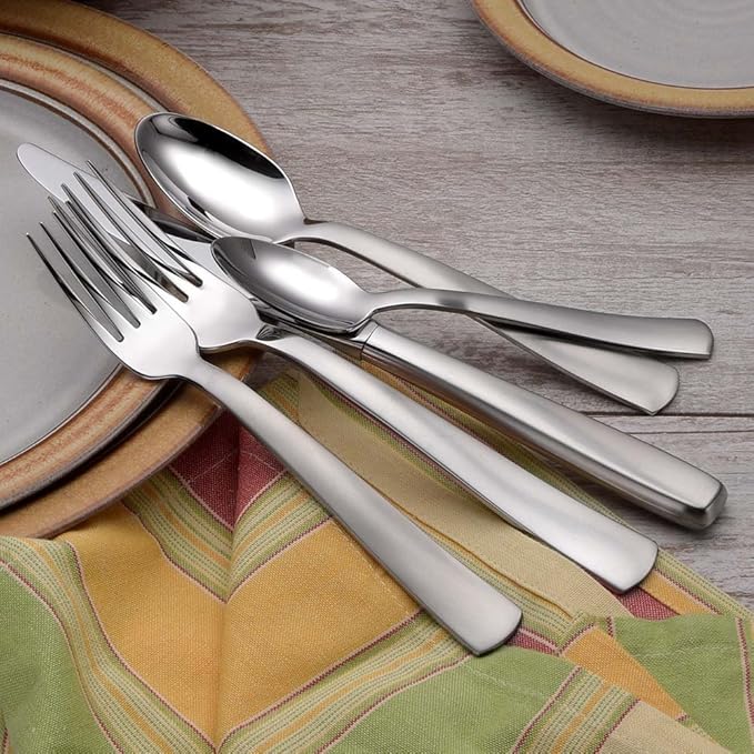 Liberty Tabletop Satin America 45-piece 18/10 Flatware Set for 8 Made in USA