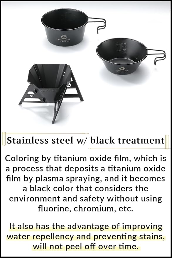CAMPINGMOON Collapsible Coffee Dripper Pour Over Camping Outdoor 304 Stainless Steel COF-01 (Black)