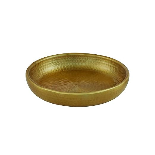 American Metalcraft ADSEAG14 Hammered Aluminum Seafood Tray, Double Wall, Gold, 128-Ounce