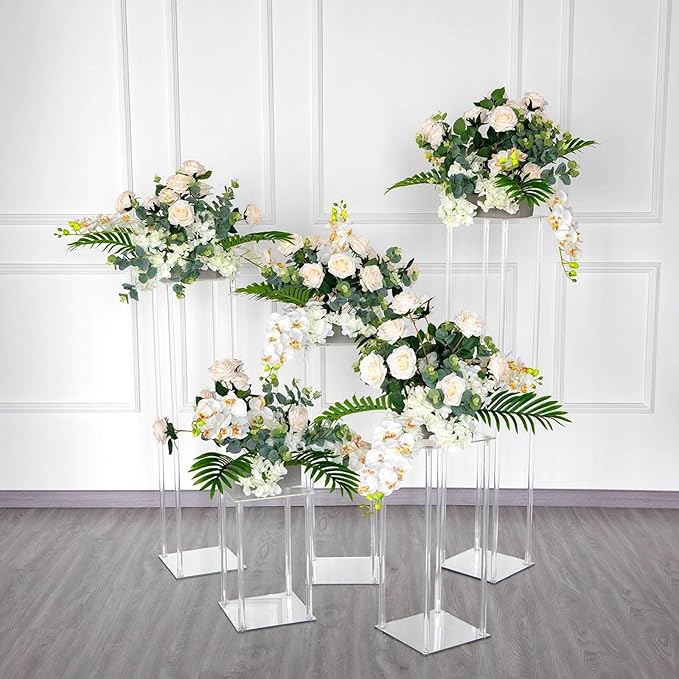 Efavormart 16" Clear Acrylic Flower Stand, Decorative Vase Table Centerpiece
