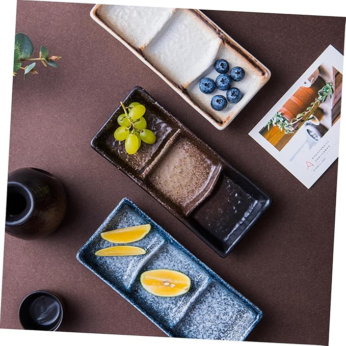 ABOOFAN Home Use Ceramic Seasoning Dish Appetizer Plates Mocha Color Flavor Dish for Sauces Condiments and Snacks for Home Restaurants and Catering