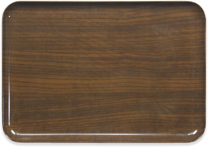 TATSU-Craft NR Non Slip Serving Tray with Faux Wood, Oak, Microwave Safe Plastic Tray, 13 x 9 Inches, Ideal for Cafeterias, Restaurants, Coffee Shops, Home, Fast Food, Snacks, Drinks, Office, More