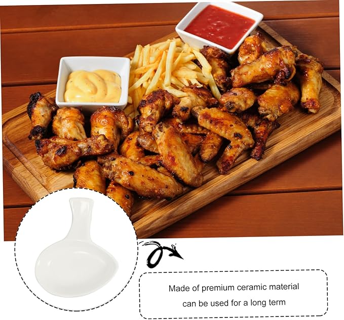 Alipis 4pcs Chopstick Holder Sauce Plate Porcelain Dishes for Seasoning Appetizers