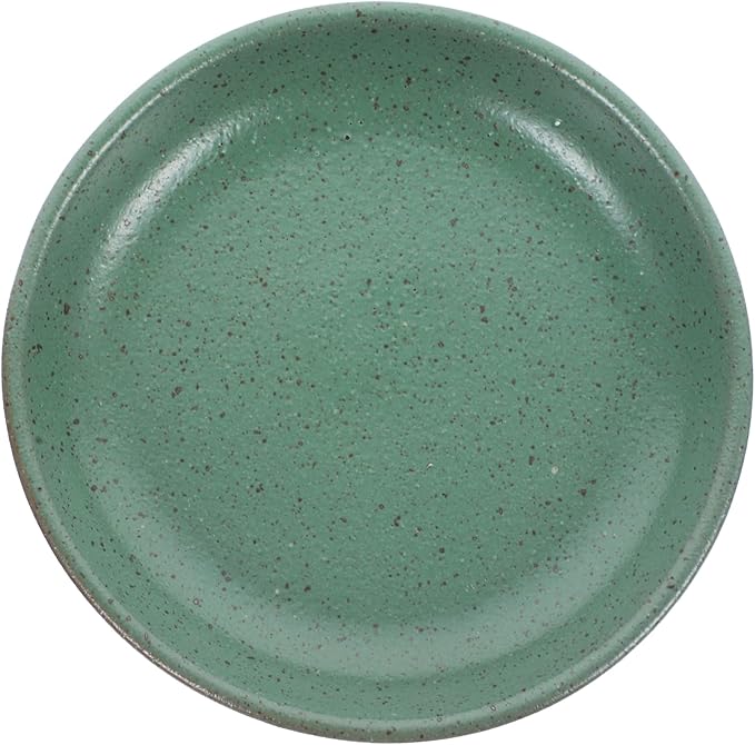 Amosfun Ceramic Appetizer Plates Set of 4 Round Wear-Resistant Snack Serving Dishes Shallow Dinner Plates for Sauces Dips and Side Dishes for Restaurants and Parties
