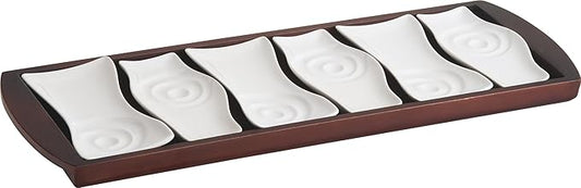 Trudeau Manhattan Appetizer Plates with Tray