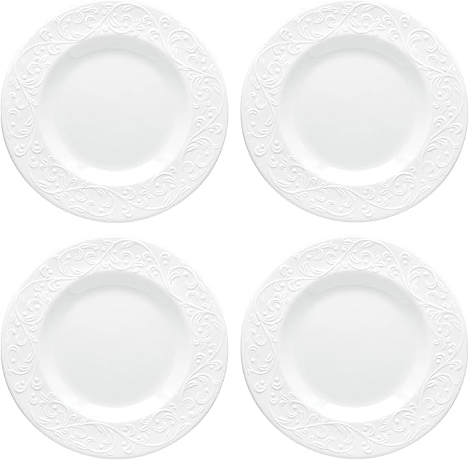 Lenox 891290 Opal Innocence Carved 4-Piece Accent Plate Set
