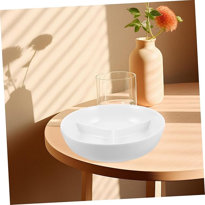 Zerodeko Microwave Safe Compartment Appetizer Plate for Effortless Food Separation Decorative Fruit Snack Tray for Family Gatherings