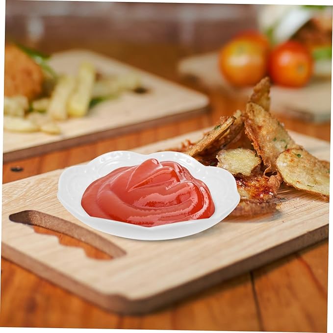 PRETYZOOM 2pcs Ceramic Plate Decorative Sauce Bowl Multi-functional Small Bowl for Oil Sushi