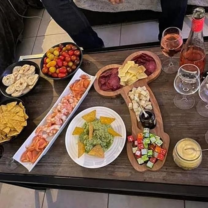 Bachelorette Party Decorations, Wood Hen Aperitif Board Cutlery Tray Bachelorette Party Naughty Plate Fruit Tray Appetizer Plate for Bridal Shower Party Supplies,L