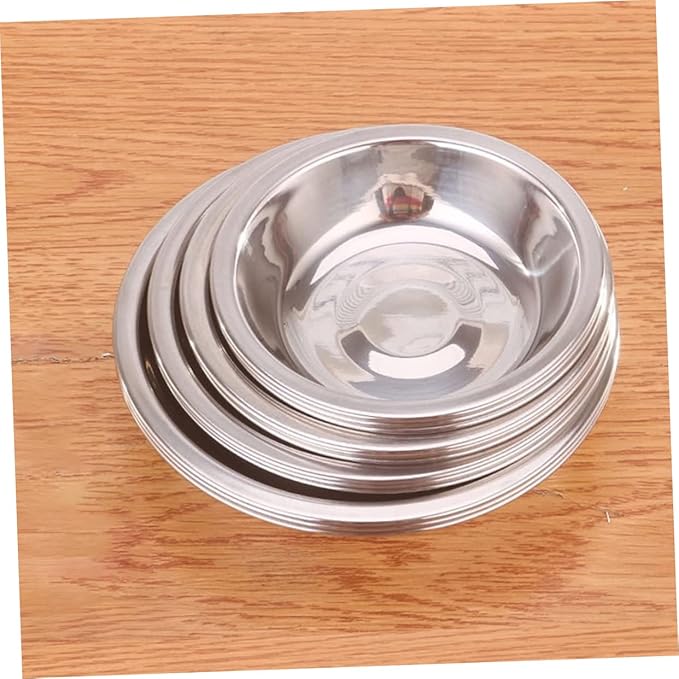 12pcs Stainless Steel Plate Vinegar Holders Salad Bowl Soy Mini Dipping Plates Stainless Steel Bowls Sauce Dipping Bowls Dipping Sauce Cups Appetizer Tray Seasoning Child Metal