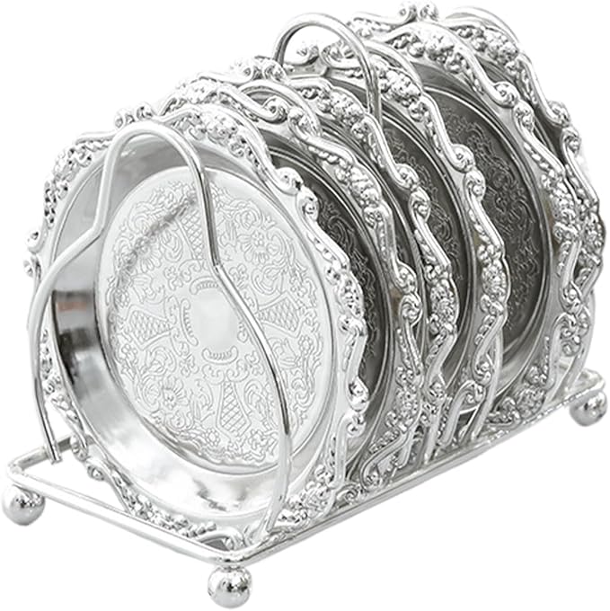 Retro Metal Serving Tray,Stainless Steel Snack Platter | Metal Serving Platters,for Homeowners Home Apartment Kitchen Dining Table Bar Office Buffet Entertainers Dinner Party Wedding