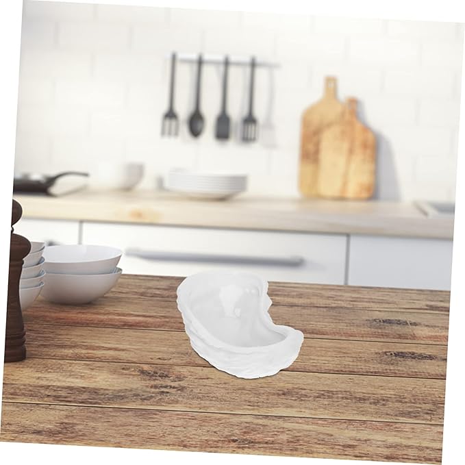 Creative Ceramic Sauce Dish Unique Condiment Tray Elegant Design Pure White Dipping Plate for Appetizers Home Use and Entertaining