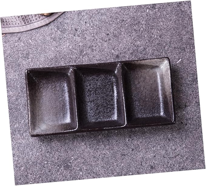 Cabilock 2pcs Ceramic Sauce Dishes Square Flavor Seasoning Bowls Versatile Appetizer Plates for Dipping Sauces Fruits and Snacks for Home Catering and Parties