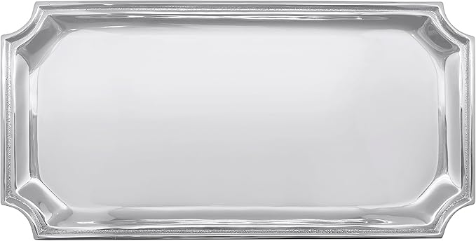 MARIPOSA LINZEE Regular Tray| Silver | Brillante | SERVEWARE | Trays | Recycled SANDCAST Aluminum | Handmade in Mexico