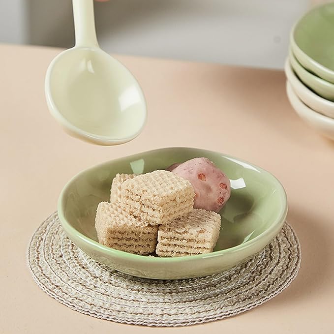 Kitchen Decor Ceramic Plates are Suitable for Serving Sauces Creams Snacks Candies Etc Dessert Plates