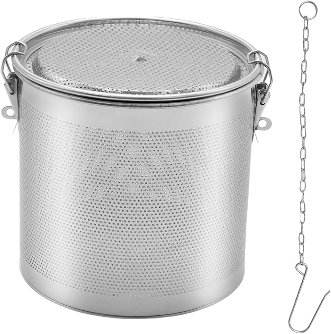 MDEOOSKY 0.86L Tea Ball Infuser, 3.94"L x 3.94"W x 4.33"H Seperation Basket Mesh Filter, Multifunctional Kitchen Tool for Brewing Tea Filtering Spices and Seasonings, Stainless Steel, 10x10x11cm