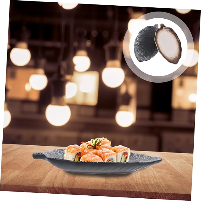 2pcs Creative Retro Ceramic Snack Plates Versatile Dipping Dishes for Condiments Fruits and Appetizers Unique Banana Leaf Design for Home and Dining Use