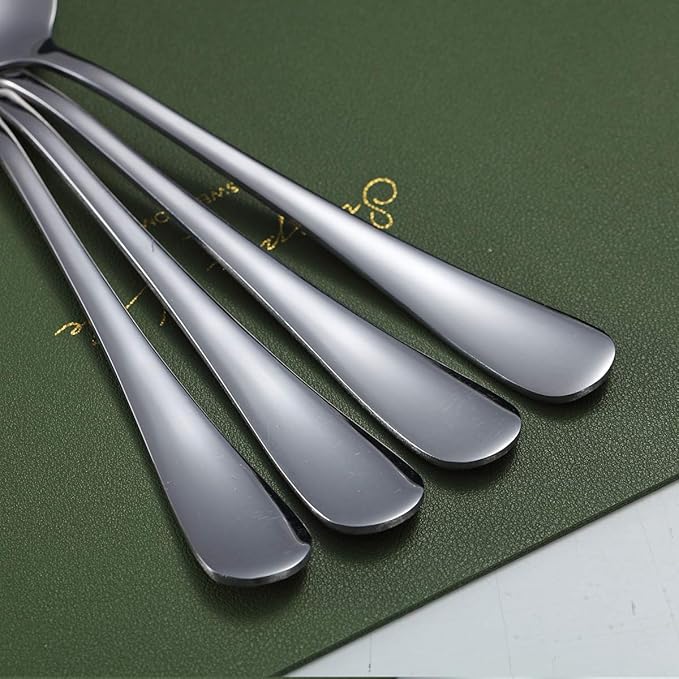 Kyraton 4-Piece Stainless Steel Serving Utensil Set - 2 Serving Spoons and 2 Slotted Spoons