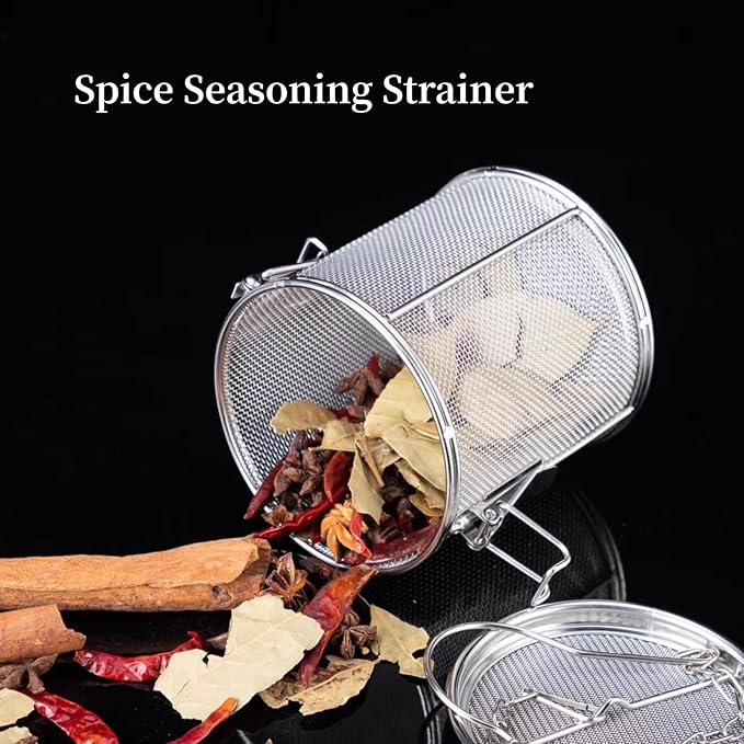AUNMAS Stainless Steel Tea Strainers for Loose Tea, Mesh Design Tea Infuser with Chain, Tea Ball Strainer Soup Seasonings Seperation Basket Filter Ball for Cooking Home Restaurant