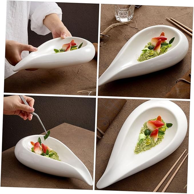 Ceramic Appetizer Plate Serving Dish with Design Food Plate for Salad Dessert Soup for Family Gatherings and Restaurants