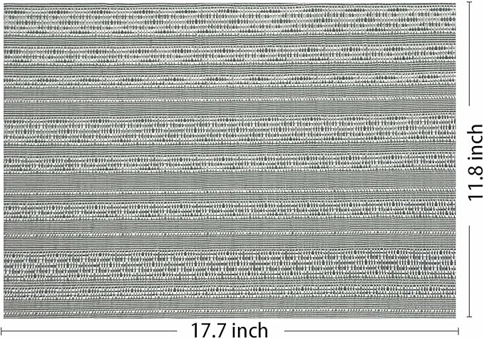 AHHFSMEI Placemats for Dining Table Set of 8 Woven Vinyl Plastic Place Mats Non-Slip Heat Insulation Stain Resistant Table Mats Washable Easy Clean Placemats (Grey Shine 8)