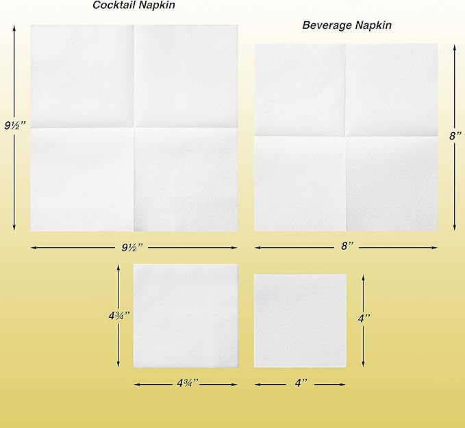 AH AMERICAN HOMESTEAD Paper Cocktail Napkins - Linen-Like Disposable Beverage Bar Napkins 4.75" x 4.75" - Bulk Square Napkins - Ideal for Party or Wedding (Light Brown -100 Count)
