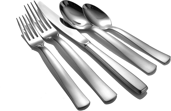 Liberty Tabletop Satin America 45-piece 18/10 Flatware Set for 8 Made in USA