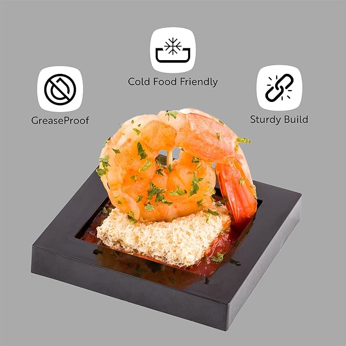 Restaurantware 2.5 x 2.5 Inch Dessert Plates 20 Disposable Appetizer Plates - For Cold Foods White Plastic Mini Serving Plates Serve Appetizers Or Desserts For Buffet Or Catered Events