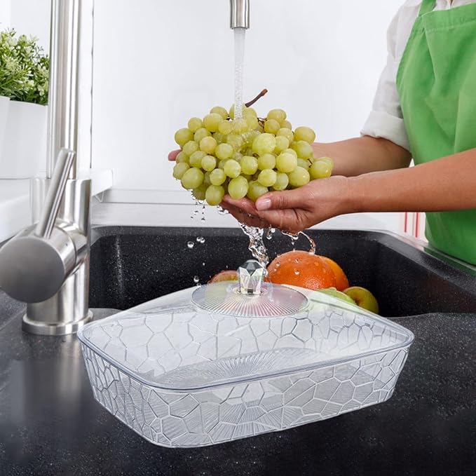 Serving Tray with Lid Fruit Tray Elegant Versatile Organizer Storage Container for New Year Wedding Birthday Celebrations, S