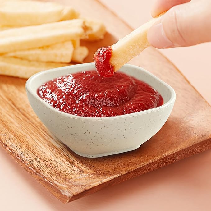 20 Pack Small Bowls, 4.5 OZ Wheat Straw Soy Sauce Dishes, Unbreakable Dessert Bowls,Dipping Sauce Cups, Mini Prep Bowls,Snacks, Sauce Ketchup, BBQ (Beige)