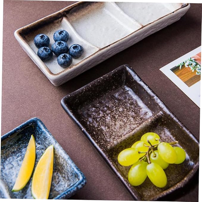 Luxshiny Mocha Ceramic Seasoning Dish for Home Use Practical Appetizer Plates for Dipping Sauces Condiments and Dishes Suitable for Restaurants and Catering