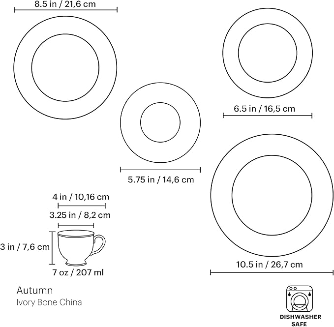 Lenox 116890610 Autumn 5-Piece Place Setting