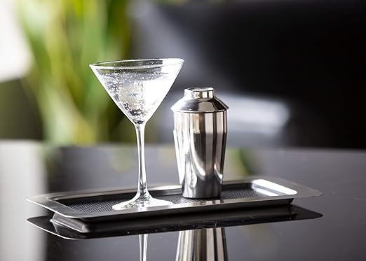 Service Ideas TR137RI Tray with Removable Insert, 11" Rectangular, Stainless Steel, Brushed