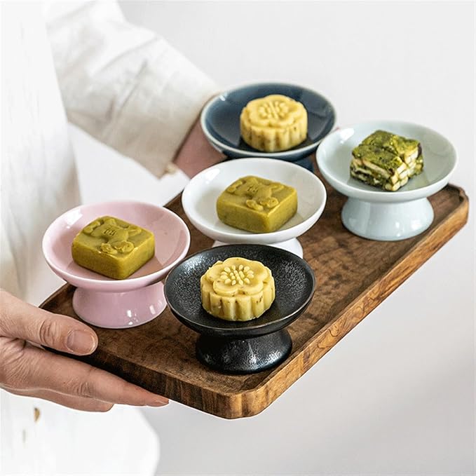 Appetizer Bowls Large Ceramic Round Dim Sum Dish Desktop Snack Plate Bone Plate for Appetizers Potato Chips Fruite Dessert Snack Ceramic Tray. Salad Bowls (Color : Brass)
