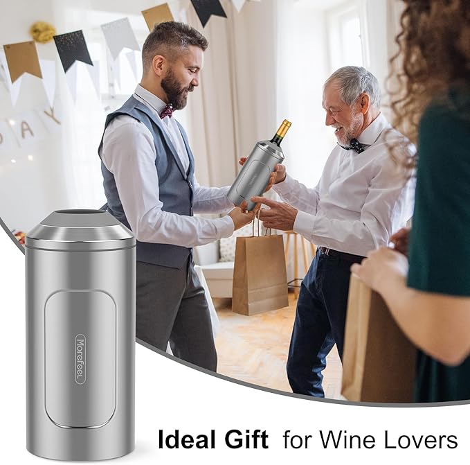 Wine Chillers for Bottles-Ideal Gift for Wine Lovers,Stainless Steel Wine Cooler Chiller Bucket,Champagne Cooler Sleeve-Vacuum-Insulated Wine Bottle Cooler Sleeve for Long-Lasting Temperature Control