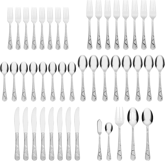 Cambridge 174745CNW13DS Felicity Sand 45-Piece Flatware Set
