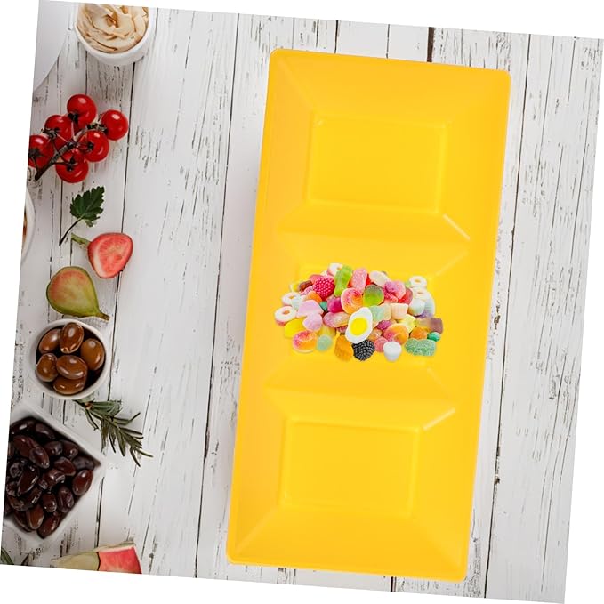 Mobestech 30pcs Plastic Divided Tray Serving Dish for Snacks Appetizers Desserts Easy to Clean Maintain for Parties Family Gatherings and Restaurants