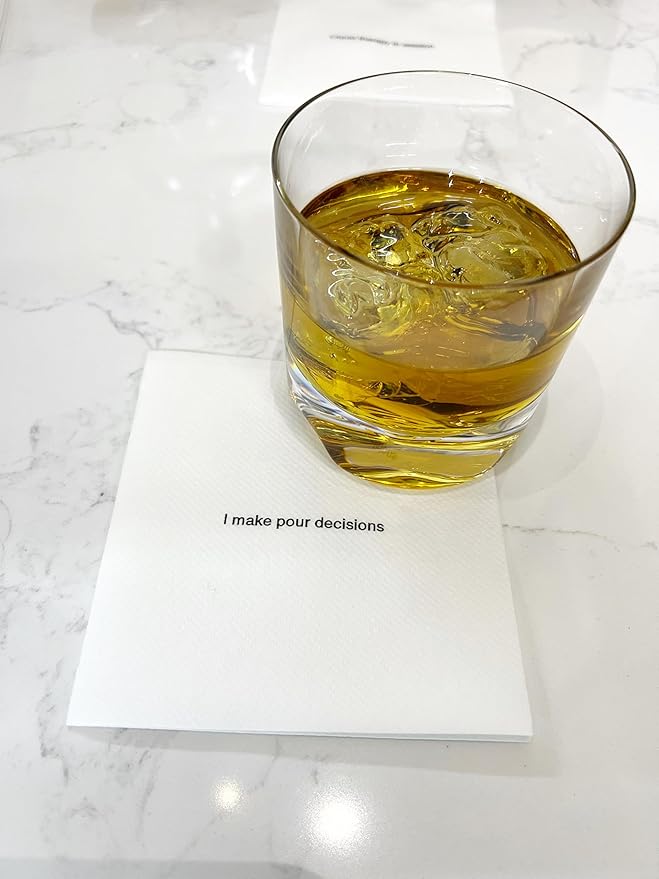 AH AMERICAN HOMESTEAD Cocktail Napkins - Linen-Like Disposable Beverage/Bar Napkins - Bulk Square Napkins for Everyday Use, Party or Wedding (Multicolor, 4.75 x 4.75)