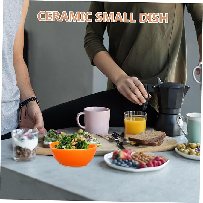 Ciieeo Carrot Shape Ceramic Sauce Dish for Sushi Dipping Small Appetizer Plate for Condiments and Kimchi Cute Porcelain Bowl for Home Dining and Parties