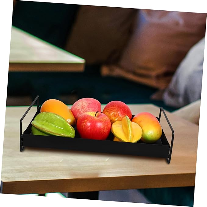 Elegant Metal Serving Tray Snack and Fruit Plate Portable Space-Saving for Family and Friends