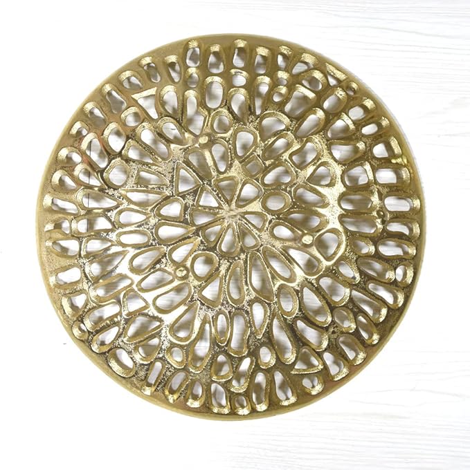 BBH Home's Handmade Gold Novelty Shaped Aluminium Tray 5.51 x 5.51 x 1.37 AMBBVK063AB2020