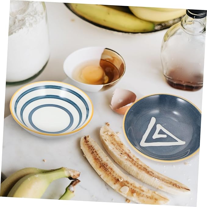 4pcs Assorted Color Ceramic Condiment Plates Japanese Style Seasoning Trays for Dipping Sauces Small Side Dishes and Appetizers for Home Restaurant Use